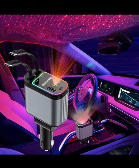 VENCI Starcharge 5-in-1 Retractable Car Charger