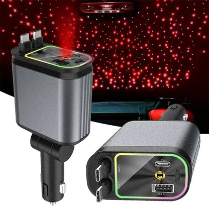VENCI Starcharge 5-in-1 Retractable Car Charger
