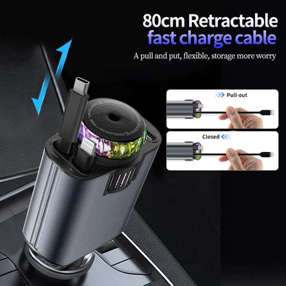 VENCI Starcharge 5-in-1 Retractable Car Charger