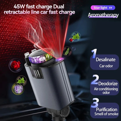 VENCI Starcharge 5-in-1 Retractable Car Charger