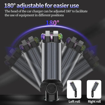 VENCI Starcharge 5-in-1 Retractable Car Charger